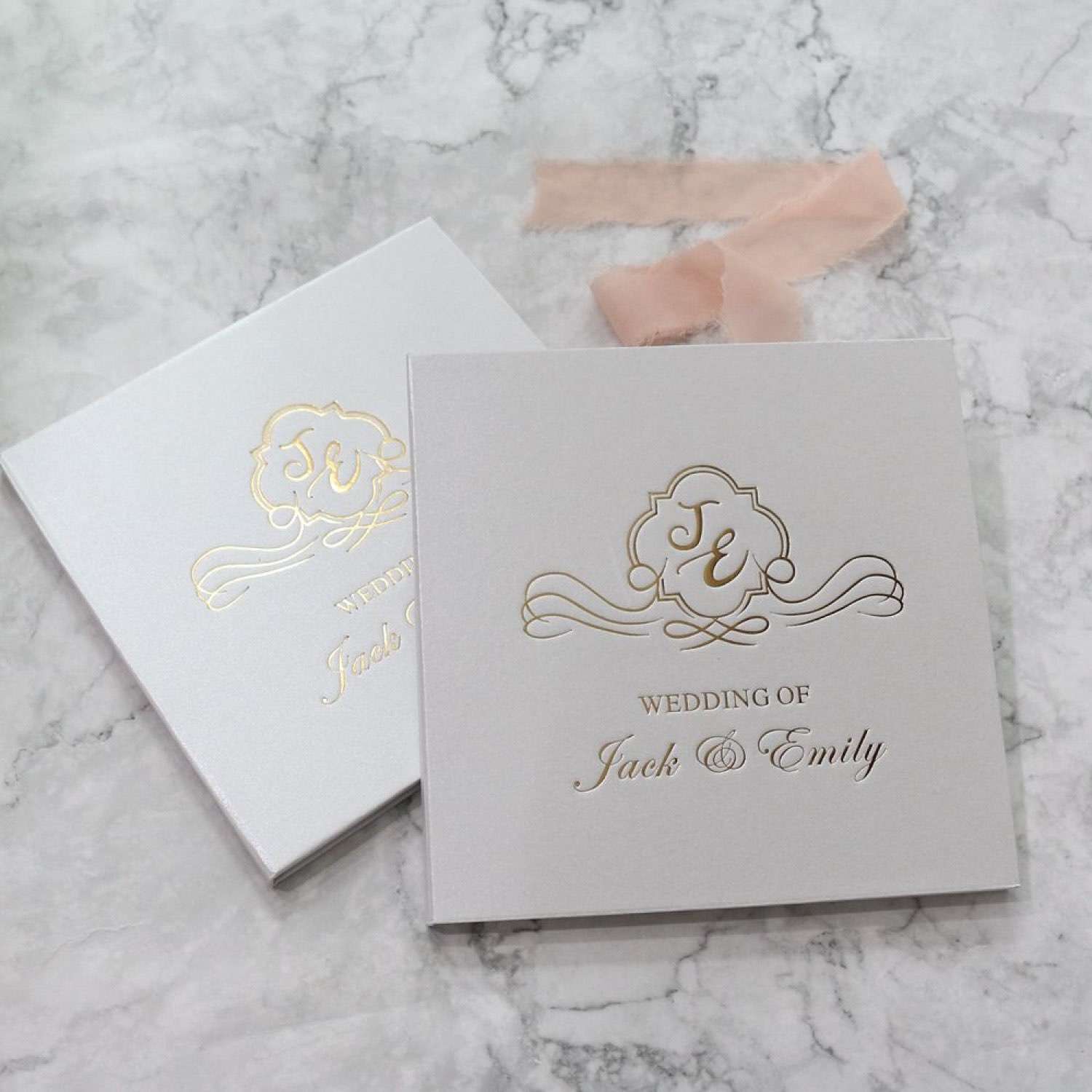 Modern Wedding Invitation Card Transparent Acrylic Invitation With Hard Cover